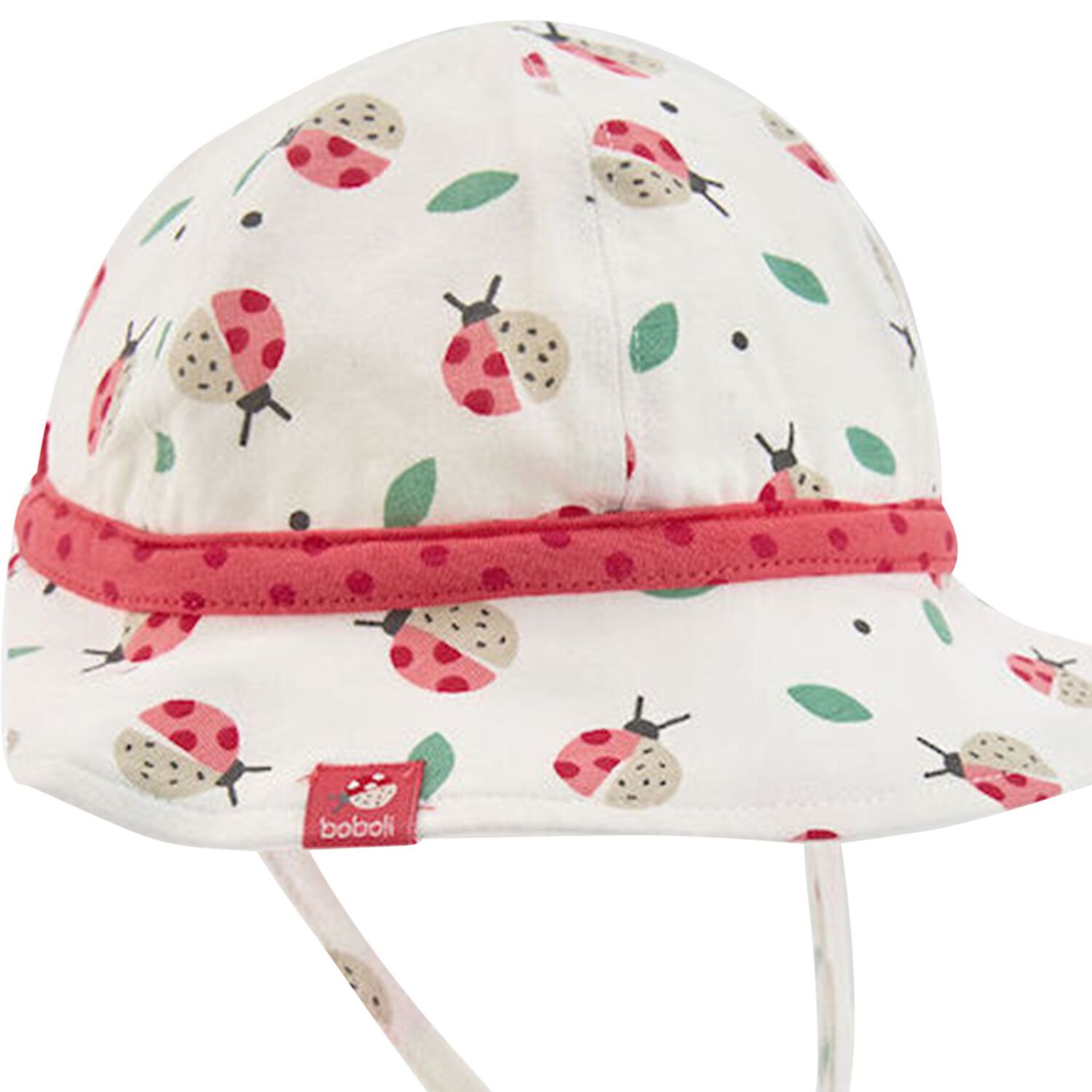 قبعة خنفساء للبنات الصغيرات باللون العاجي, , hi-res